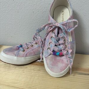 Superga Pastel Pink & Light Blue Tie-Dye Canvas Sneakers